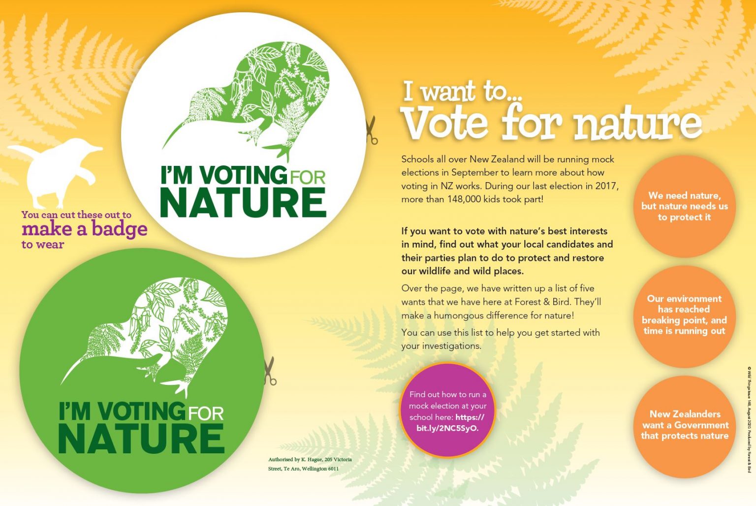 Vote For Nature Election Resource Kiwi Conservation Club