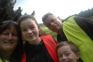 Kim, Jessica, Sam and Kevin in their hi-vis